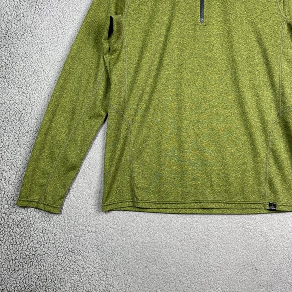 Prana Sweatshirt Mens Size Large Green 1/4 Zip pullover Lightweight Performance - Picture 4 of 11